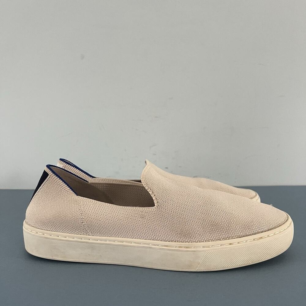 Rothy's The Original Slip On Sand Beige Washable Knit Sneakers - Picture 4 of 10